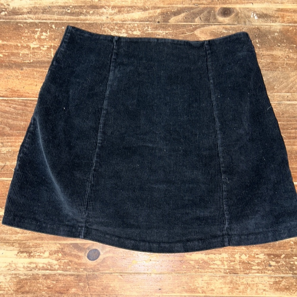 Brandy Melville, corduroy mini skirt black - Picture 3 of 5